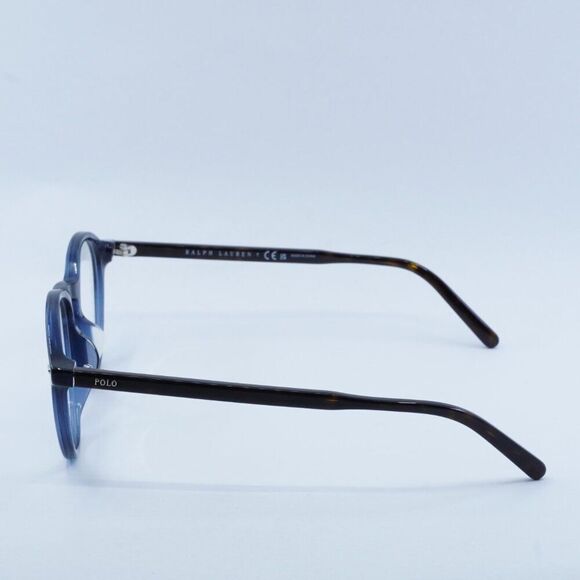 NEW POLO RALPH LAUREN PH2246F 5470 SHINY TRANSPARENT NAVY BLUE EYEGLASSES - Picture 7 of 9